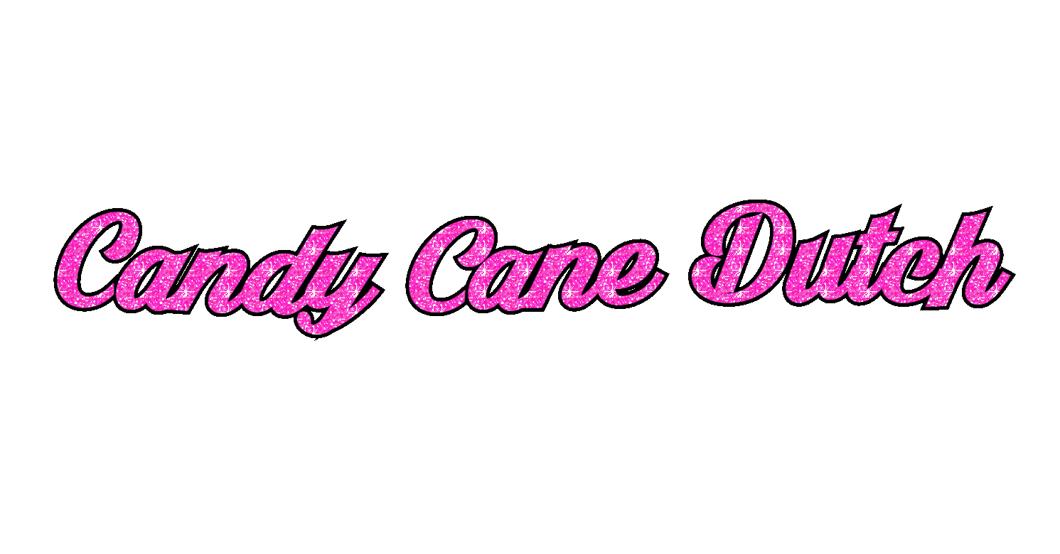 Candy Cane Dutch Glitter Text